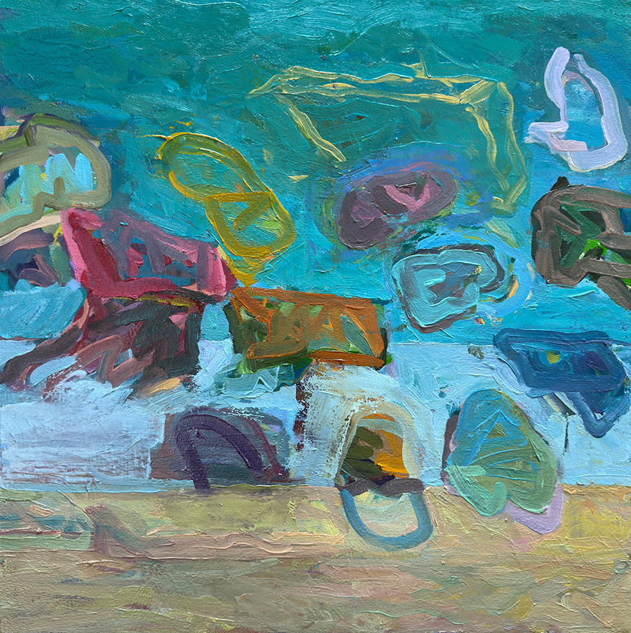 Scotty Stevenson, Morse Code painting, a-l-i-b-i-e-d